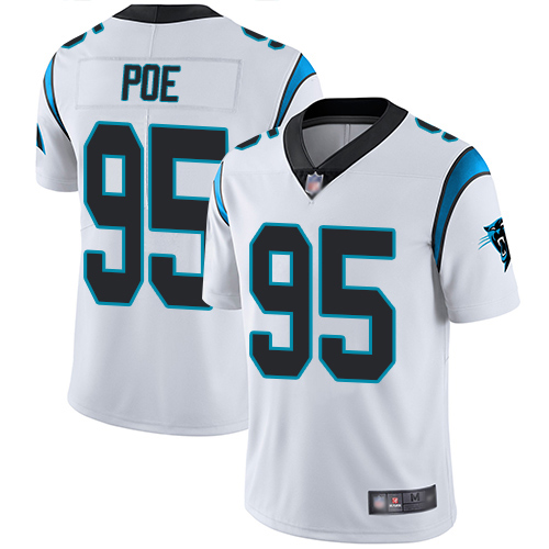Carolina Panthers Limited White Men Dontari Poe Road Jersey NFL Football #95 Vapor Untouchable->carolina panthers->NFL Jersey